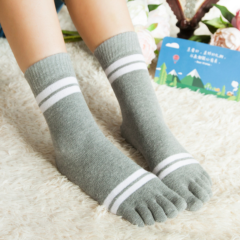 Ms Toe Socks Cotton Wool Socks In Winter Two Cylindrical Bars Thickened Toe Socks Movement Socks